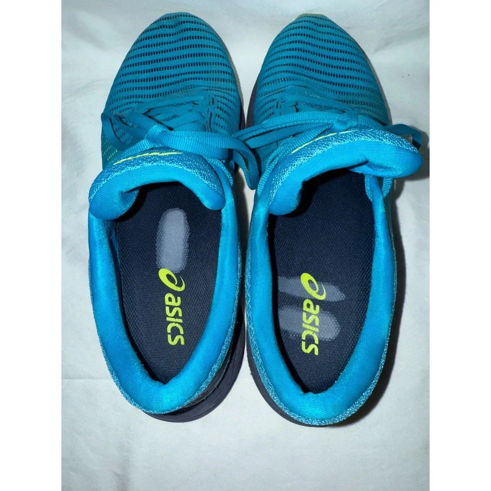 Asics Dynaflyte 2 T7D0N Mens Sneaker 9 Island Blue Yellow Athletic Running Shoes